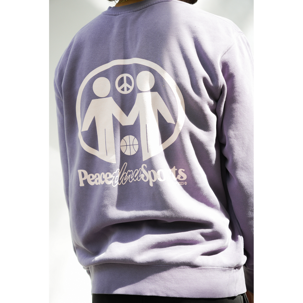 Peace Thru Sports Crewneck - Plum