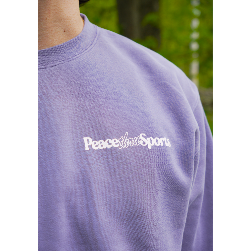 Peace Thru Sports Crewneck - Plum