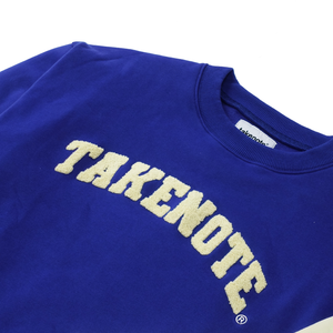 Varsity Crewneck - Deep Blue & Cream