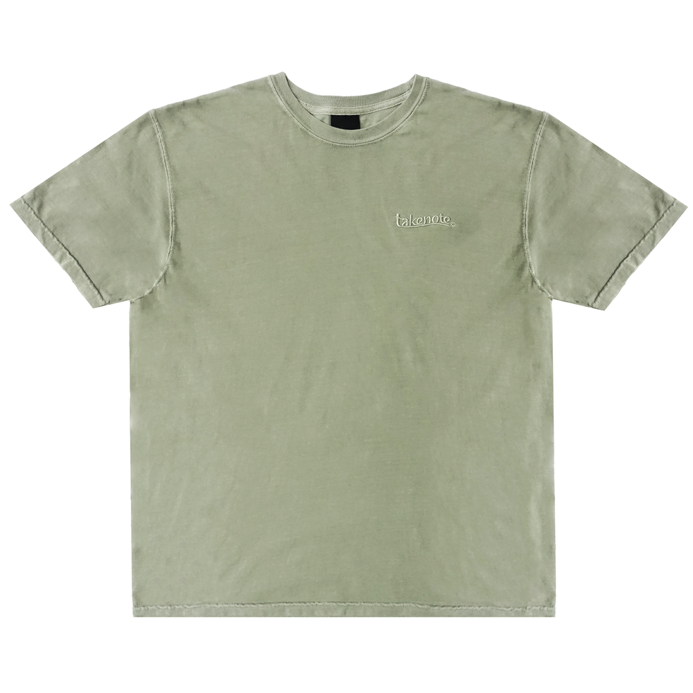 Over-dyed Wave Tee - Stone